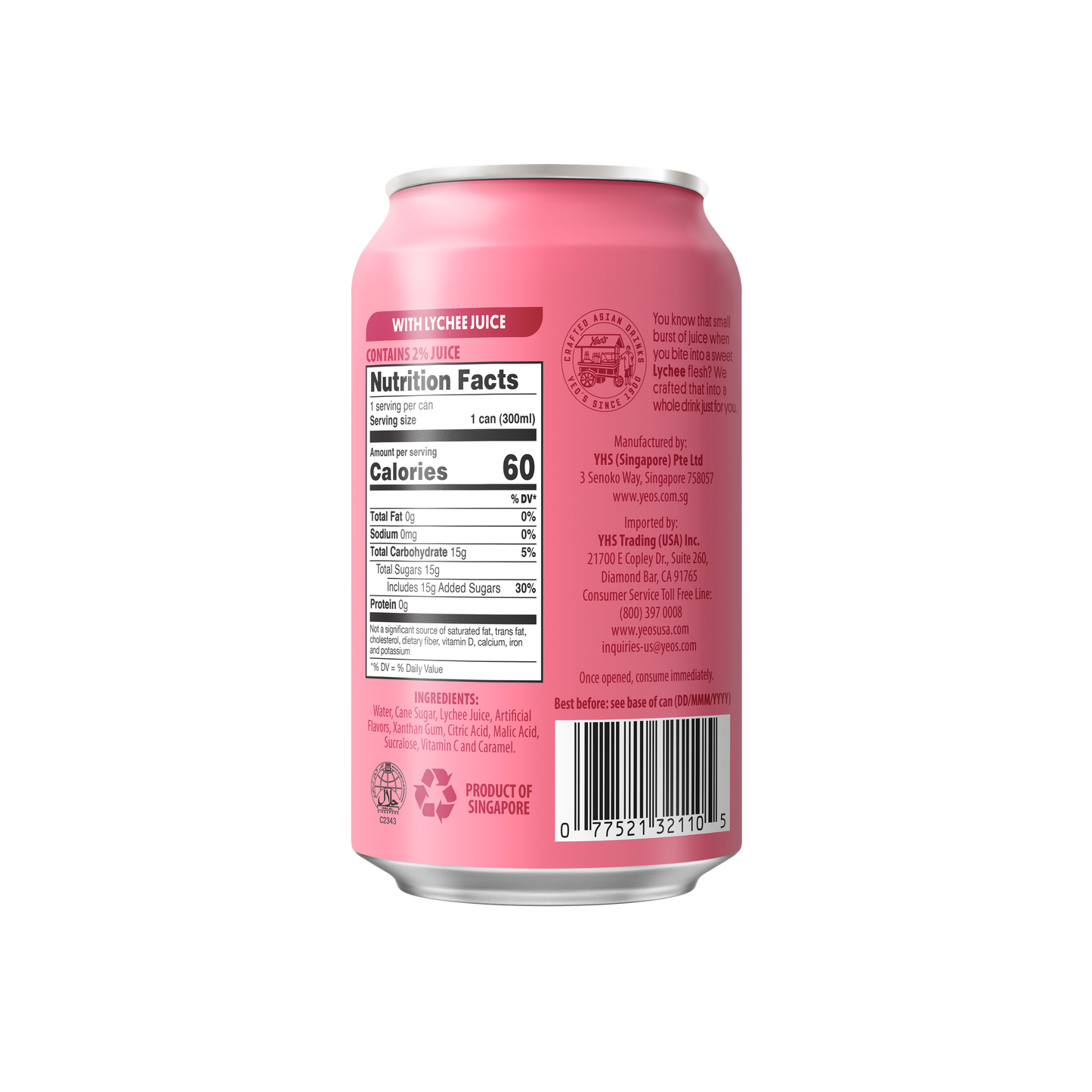 Yeo's Lychee Drink - Yeo's Online Shop