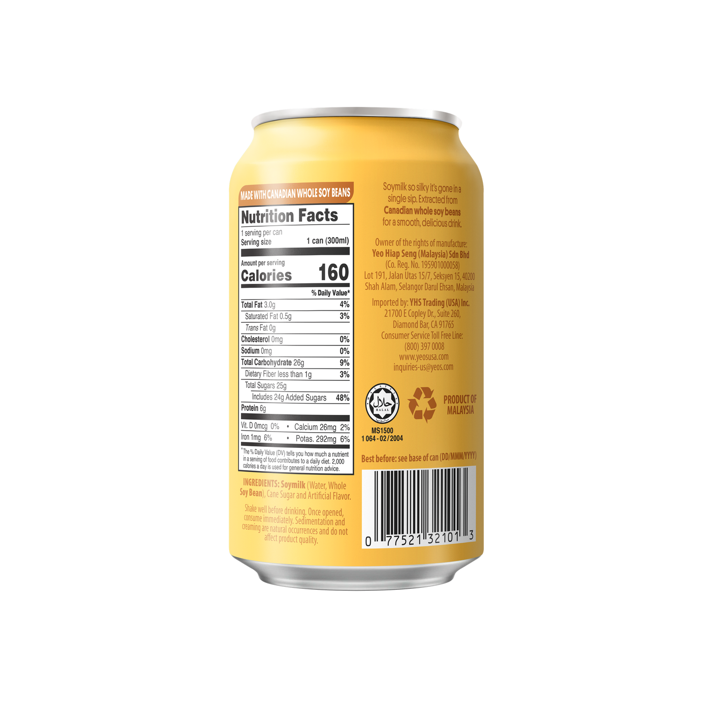 Yeos Soy Milk Can
