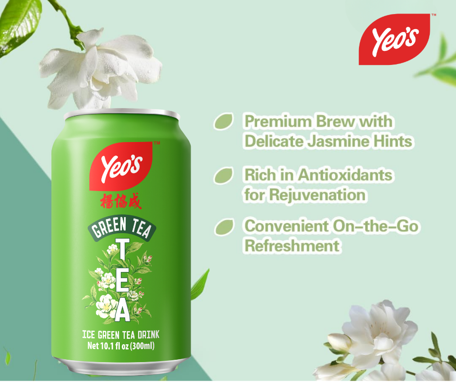 Yeo’s Ice Green Tea Drink 10.1 fl oz (300ml) – Crisp, Fragrant, and Perfectly Balanced