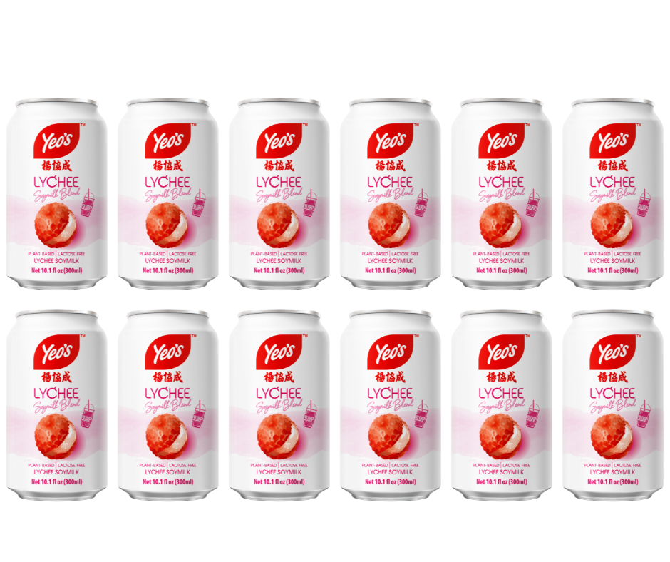 Yeo’s Lychee Soymilk Blend 10.1 fl oz (300ml) – Fruity, Creamy, and Delightfully Tropical