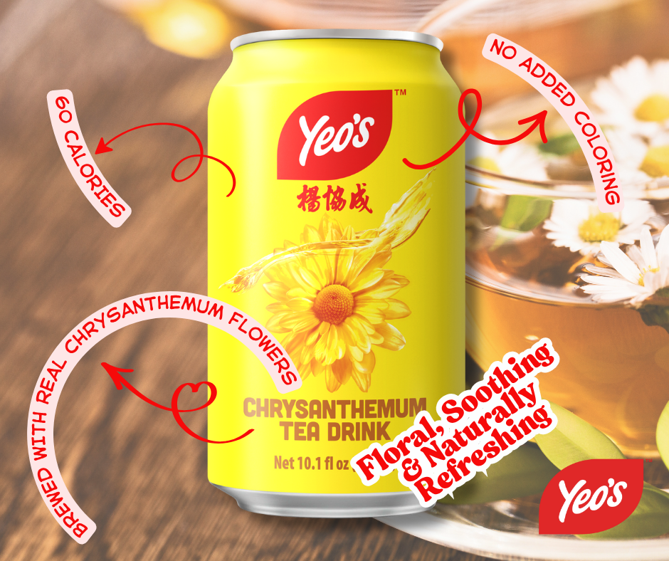 Yeo’s Chrysanthemum Tea Drink 10.1 fl oz (300ml) – Fragrant, Calming ...