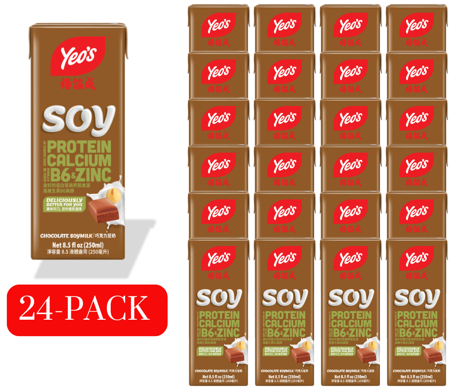 Yeo’s Chocolate Soymilk 8.5 fl oz (250ml) – Rich, Creamy, and Deliciously Nutritious