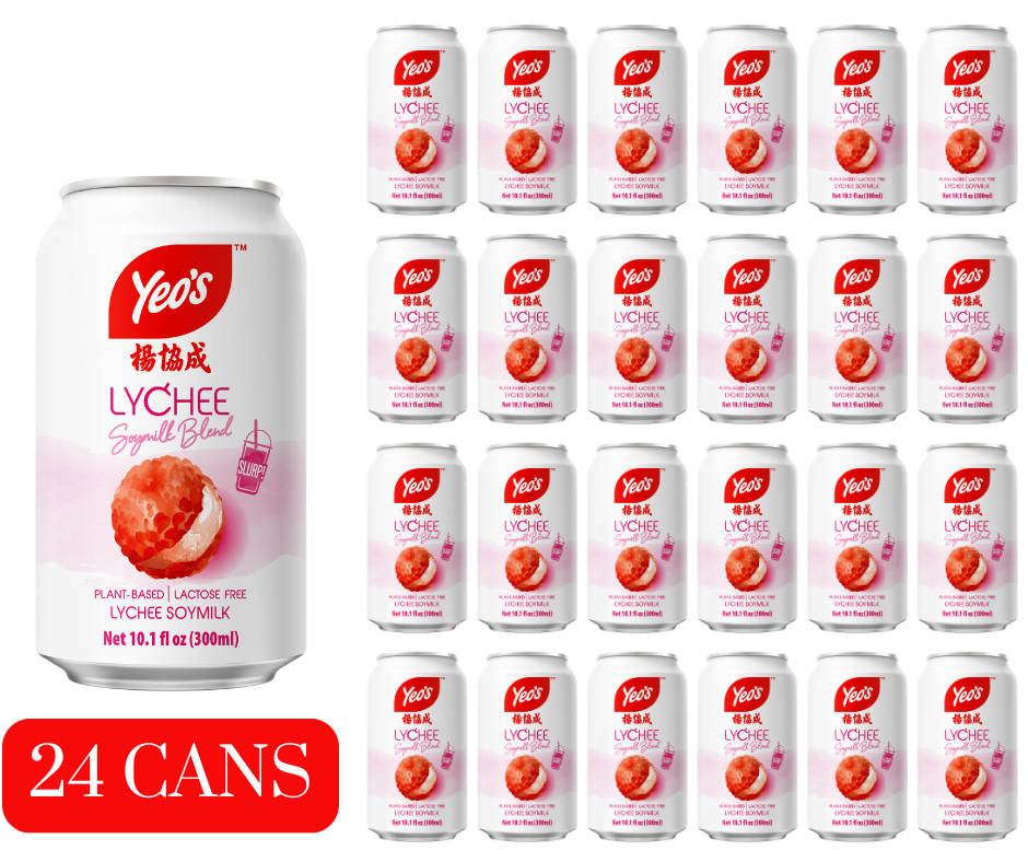 Yeo’s Lychee Soymilk Blend 10.1 fl oz (300ml) – Fruity, Creamy, and Delightfully Tropical