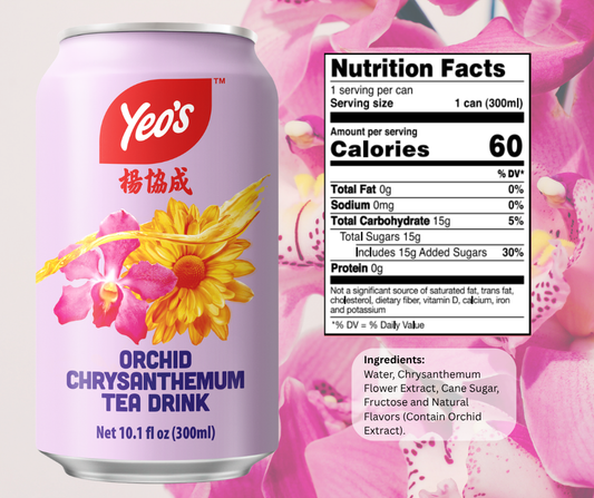 Yeo’s Orchid Chrysanthemum Tea 10.1 fl oz (300ml) – A Floral Tribute to Timeless Heritage
