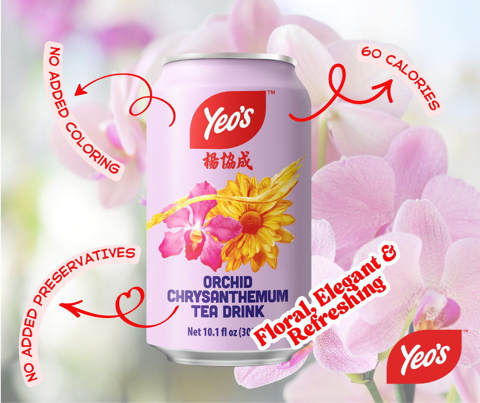 Yeo’s Orchid Chrysanthemum Tea 10.1 fl oz (300ml) – A Floral Tribute to Timeless Heritage