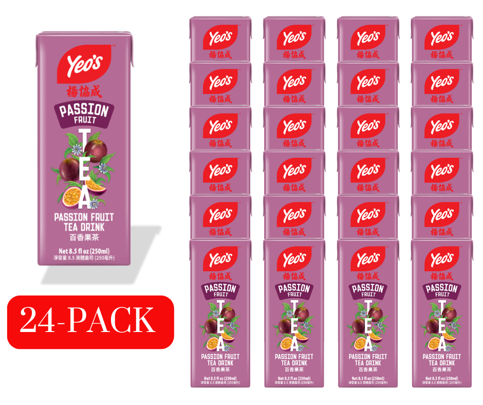 Yeo’s Passion Fruit Tea Drink 8.5 fl oz (250ml) – Tangy, Tropical, and Perfectly Balanced