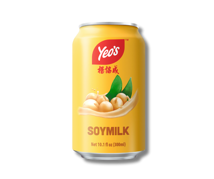 Yeo’s Soymilk 10.1 fl oz (300ml) can – creamy, classic plant-based soy drink rich in protein, calcium, B6, and zinc. Smooth and nourishing.