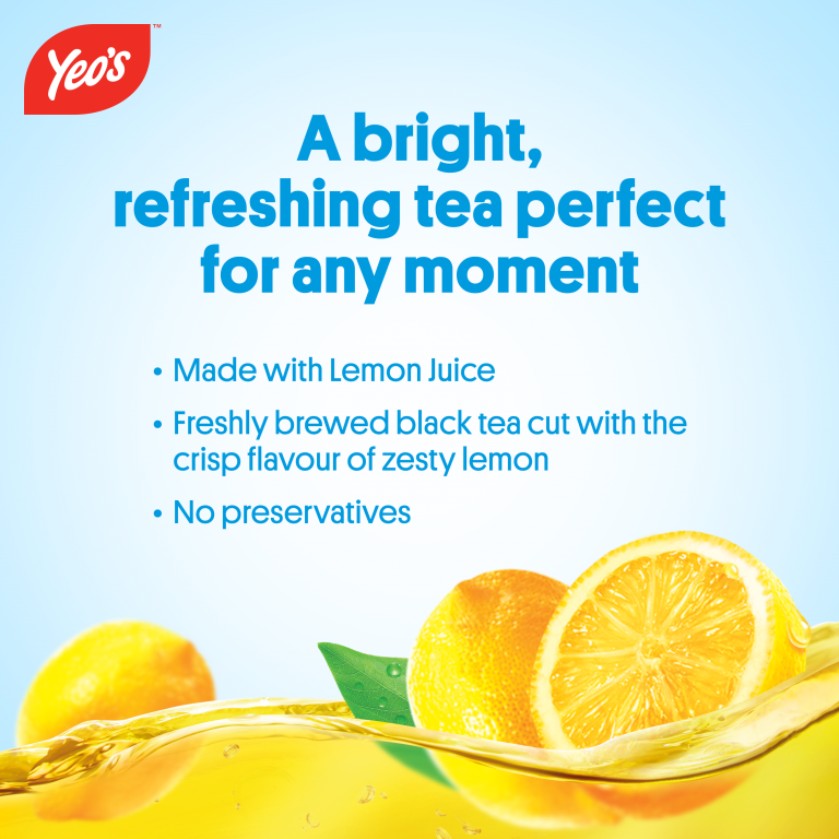 Yeo’s Lemon Flavored Iced Tea Drink 8.5 fl oz (250ml) – Bright, Zesty, and Thirst-Quenching - Yeo's Online Shop